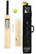 Kids Wooden Cricket & Baseball Set with Mesh Carry Bag