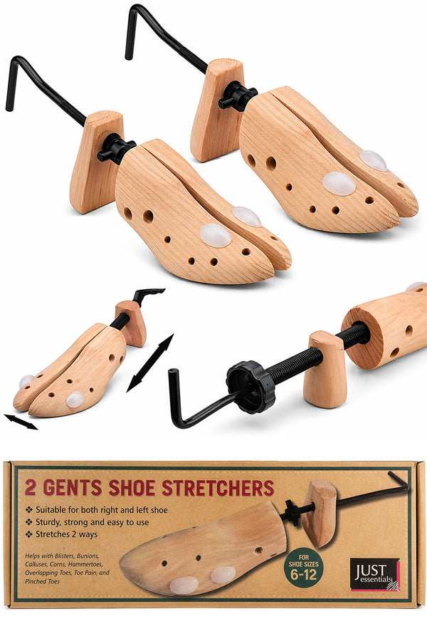 Wooden Shoe Stretcher Pair – Adjustable 2 Way
