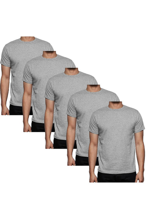 5 Pack Mens Plain Polycotton T-shirt