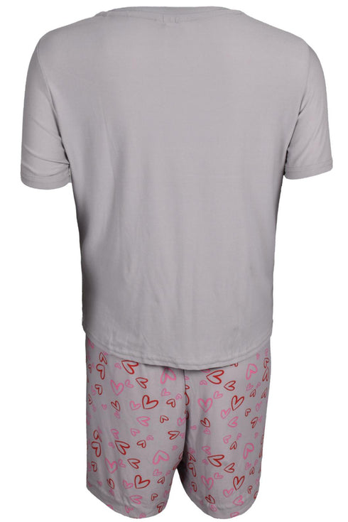 Ladies Short Sleeve Top Short Pajama Set - Pyjama Set