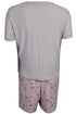 Ladies Short Sleeve Top Short Pajama Set - Pyjama Set