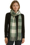 Women’s Checked Winter Scarf – Soft Tartan Blanket Wrap with Tassels