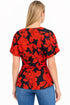 Women Floral Print Button Up Style Shirt