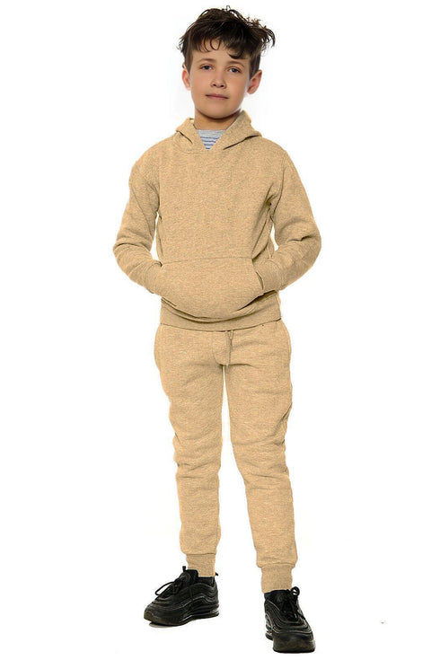 Kids Plain No Cord Tracksuit Set