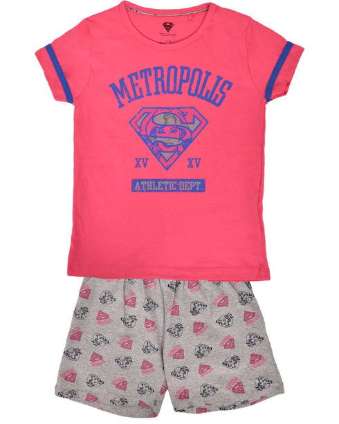 Kids Printed Short Sleeve T-shirt Shorts Set - 6 to 8 Years