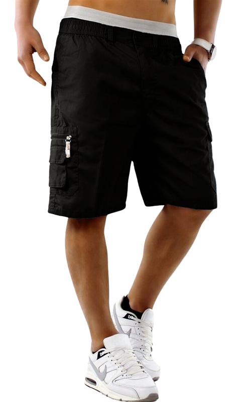 Men’s Cargo Combat Shorts with Elasticated Waist