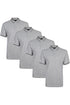 4 Pack Mens Tipping Plain Polo Collar Pique Shirt