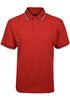 4 Pack Mens Tipping Plain Pique Polo Collar Shirt - Set 4
