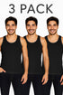 3 Pack Men's Plain Polycotton Sleeveless Vest – Soft, Lightweight, Print-Friendly Gym Tank Top