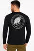 Skating Eagle Long Sleeve Cotton T-shirt - S/M