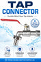 Metal Garden Tap Connector with Red Handle – Hose Pipe Adapter Valve Fitting