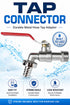 Metal Garden Tap Connector with Red Handle – Hose Pipe Adapter Valve Fitting