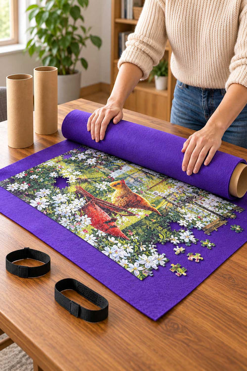 Jigsaw Puzzle Roll Up Storage Mat – Up to 3000 Pieces