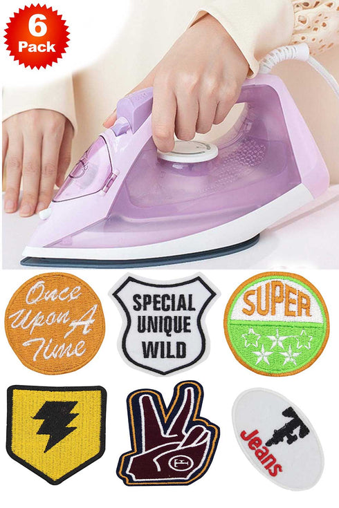 Iron Cotton Badges - Pack of 6