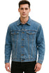 Mens Casual Denim Jacket Long Sleeve