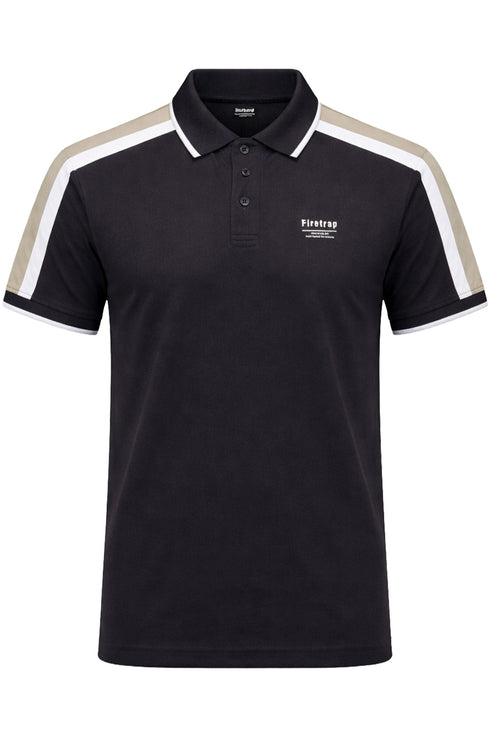 Firetrap Men’s Cotton Polo Shirt – Short Sleeve Button Collar Top