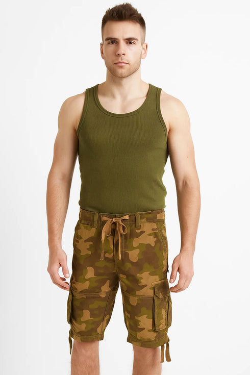 Mens Cargo Combat Knee Length Shorts - UK 28/30