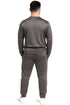 Men's Polyester Tracksuit Set – Plain Pullover Sweatshirt & Joggers