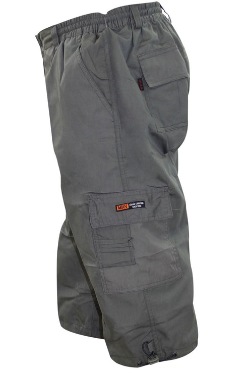 Men's Elasticated 7 Pockets Cotton Loose Fit Shorts
