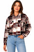 Ladies Collar Checked Jacket