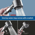 TrueFace 3 Mode Turbocharged High Pressure Shower Head – Water Saving Handheld Spray with On/Off Switch (Matte Grey)