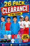 26 Pack Kids Clothing Clearance Bundle – Hoodies, T-Shirts, Joggers & Boxer Shorts, Ages 7–10
