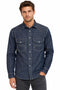 Men’s Denim Western Shirt with Contrast Stitching