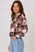 Ladies Collar Checked Jacket