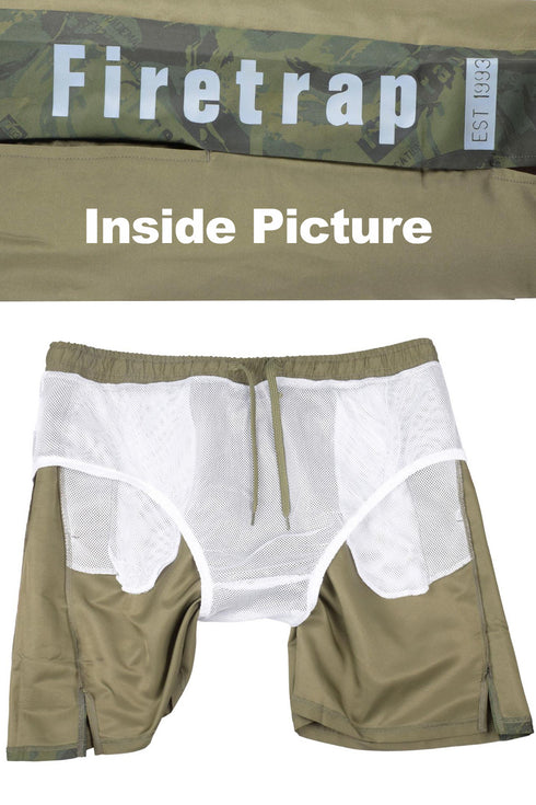 Fire Trap Mens Plain Swim Shorts