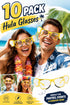 10 Pack Neon Summer Fancy Hula Glasses