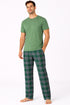 Mens Woven Lounge Polycotton T-Shirt Pajama Set