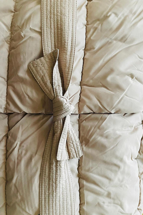 Womens Padded Long Gilet Hooded Puffer Jacket