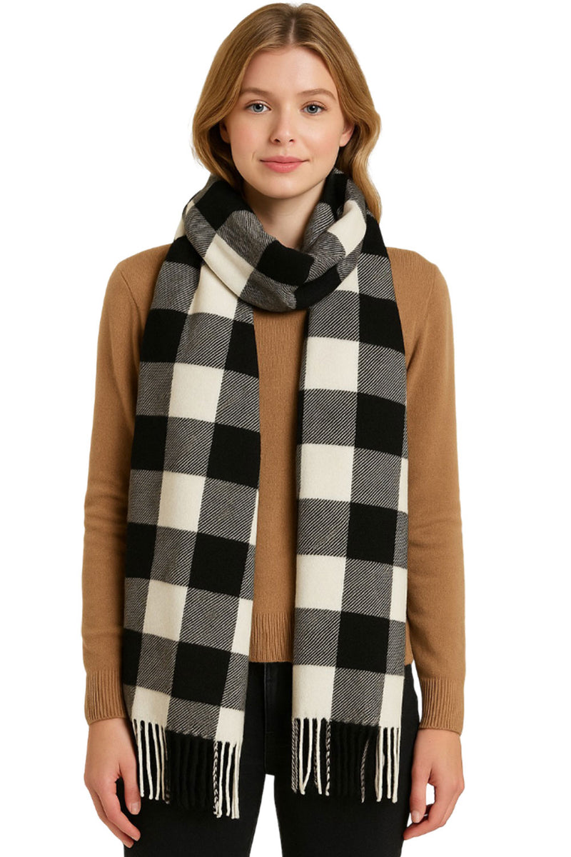 Women's Tartan Check Scarf – Soft Warm Winter Shawl & Wrap By Crazy Chick