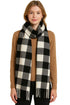Women’s Checked Winter Scarf – Soft Tartan Blanket Wrap with Tassels