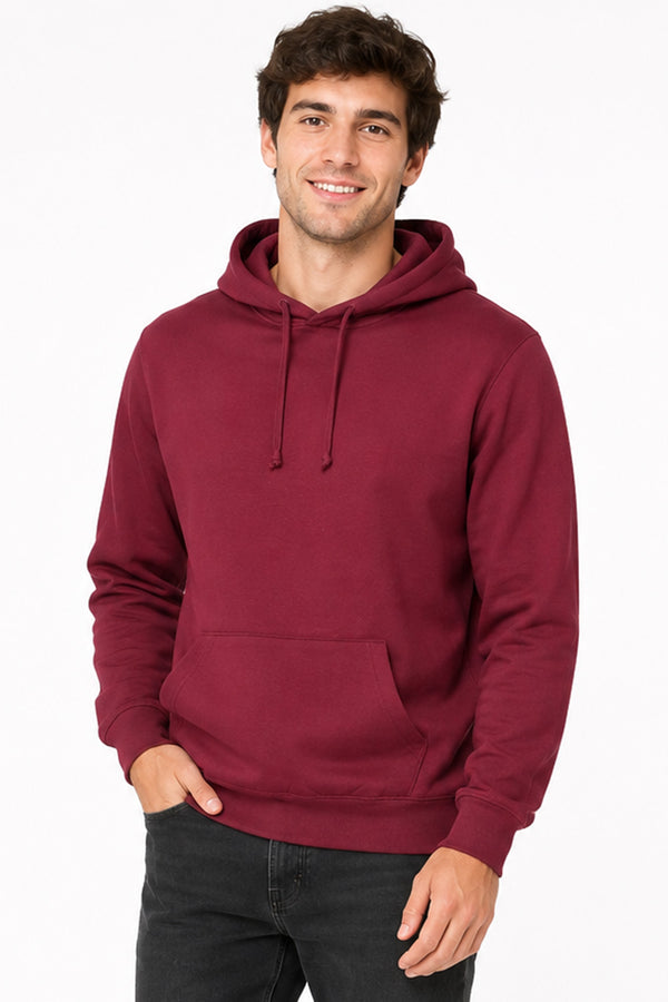Men’s Burgundy Pullover Hoodie