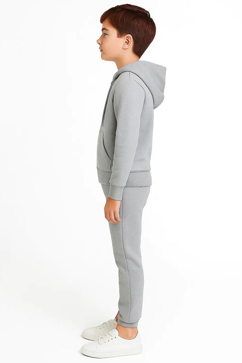 Kids Plain Tracksuit Set With Cords