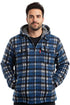Men’s Plaid Fleece Hoodie – Warm Zip Up Flannel Sherpa Lined Winter Shirt