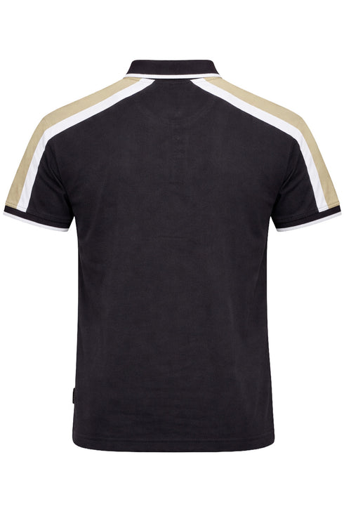 Firetrap Men’s Cotton Polo Shirt – Short Sleeve Button Collar Top
