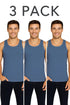 3 Pack Men's Plain Polycotton Sleeveless Vest – Soft, Lightweight, Print-Friendly Gym Tank Top