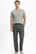 Men's Plaid Pajama Set – Short Sleeve T-Shirt & Lounge Pants