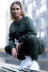 Women’s Cargo Tracksuit Set – Cropped Sweatshirt & Joggers