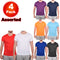 4 Pack Mens Quick Dry Breathable T Shirts