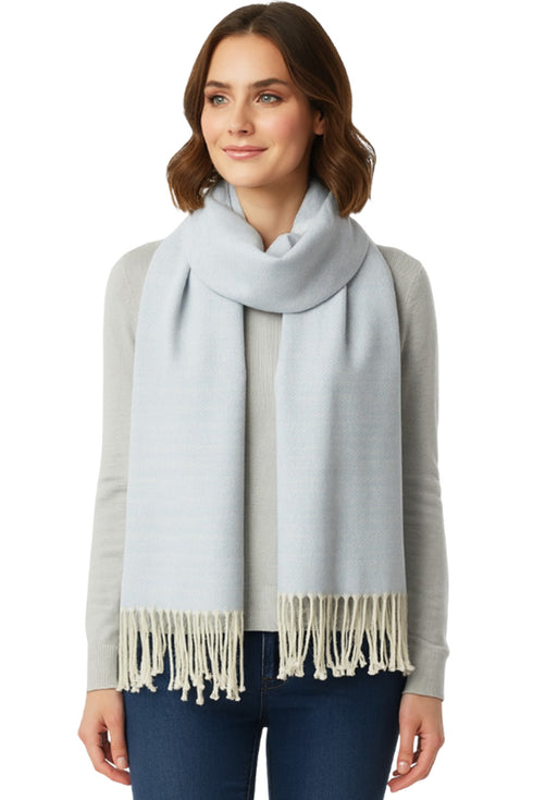 Women’s Checked Winter Scarf – Soft Tartan Blanket Wrap with Tassels