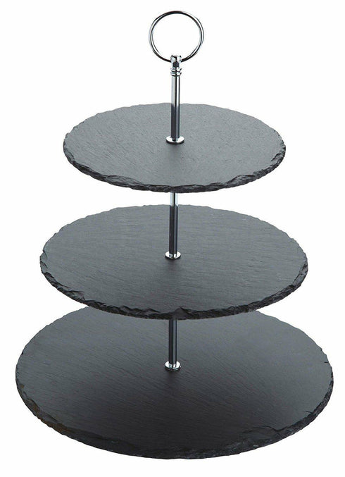 3 Tier Natural Slate Cake Stand