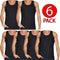 6 Pack Men's Plain Polycotton Sleeveless Vest – Soft, Lightweight, Print-Friendly Gym Tank Top