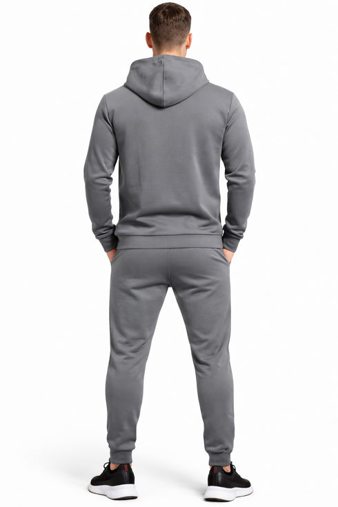 Men’s Hooded Tracksuit Set – Zip Pockets, Full-Zip Hoodie & Joggers