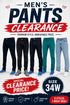 5 Pack Men’s Pants Clearance Bundle - From £6.99 Per Unit