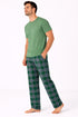 Mens Woven Lounge Polycotton T-Shirt Pajama Set