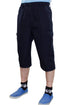 Mens Three Quarter Cotton Cargo Shorts