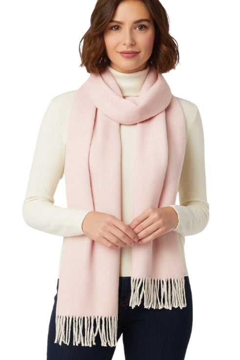 Women’s Checked Winter Scarf – Soft Tartan Blanket Wrap with Tassels